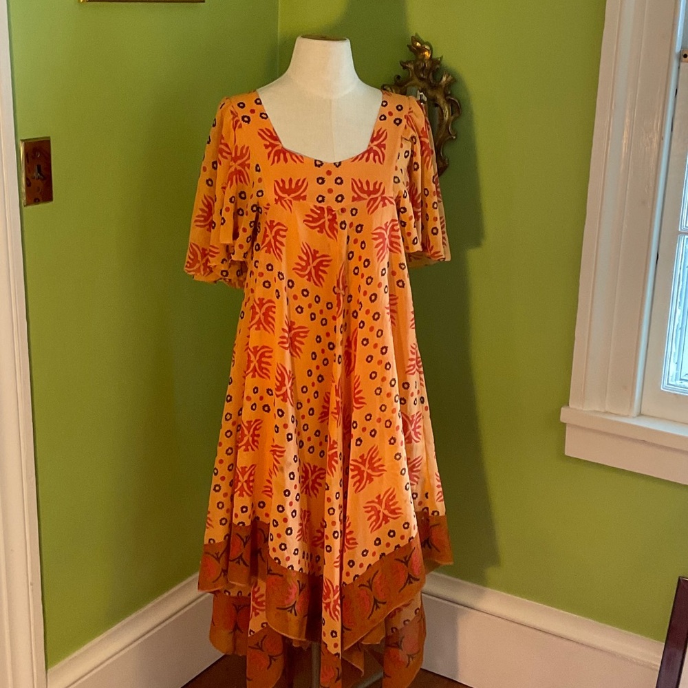Vintage 70s David Silverman English designer maxi dress